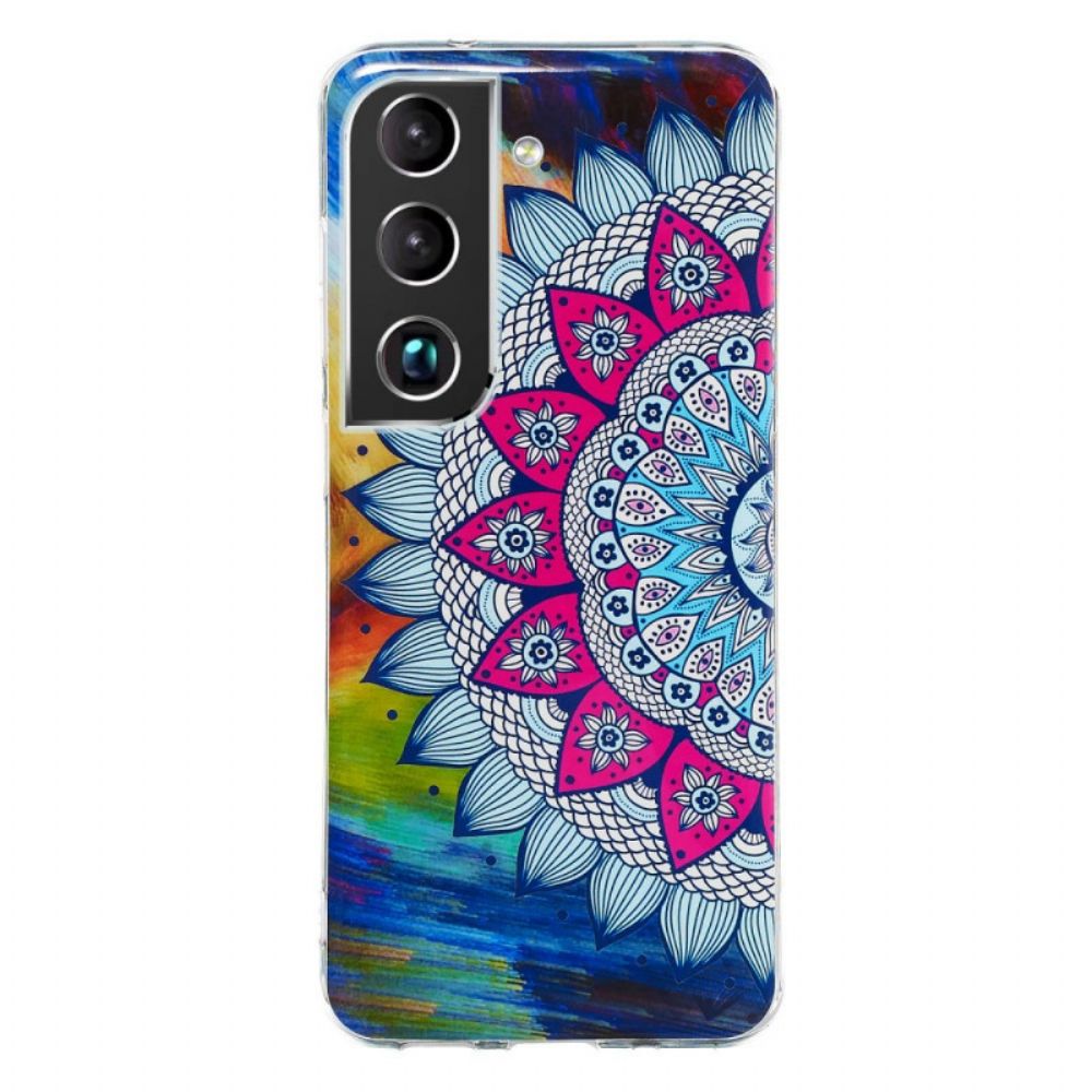 Hoesje voor Samsung Galaxy S22 5G Fluorescerende Bloemen Serie