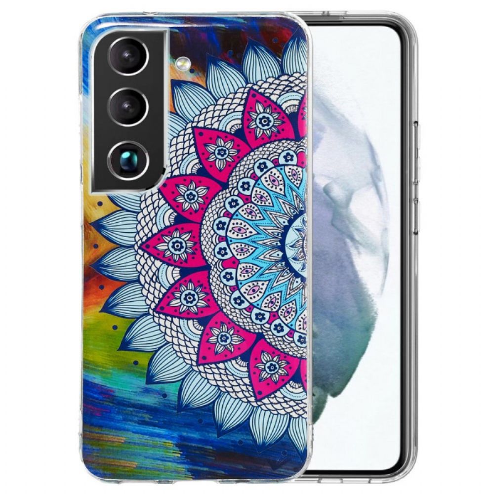 Hoesje voor Samsung Galaxy S22 5G Fluorescerende Bloemen Serie