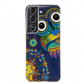 Hoesje voor Samsung Galaxy S22 5G Fluorescerende Mandala Uil