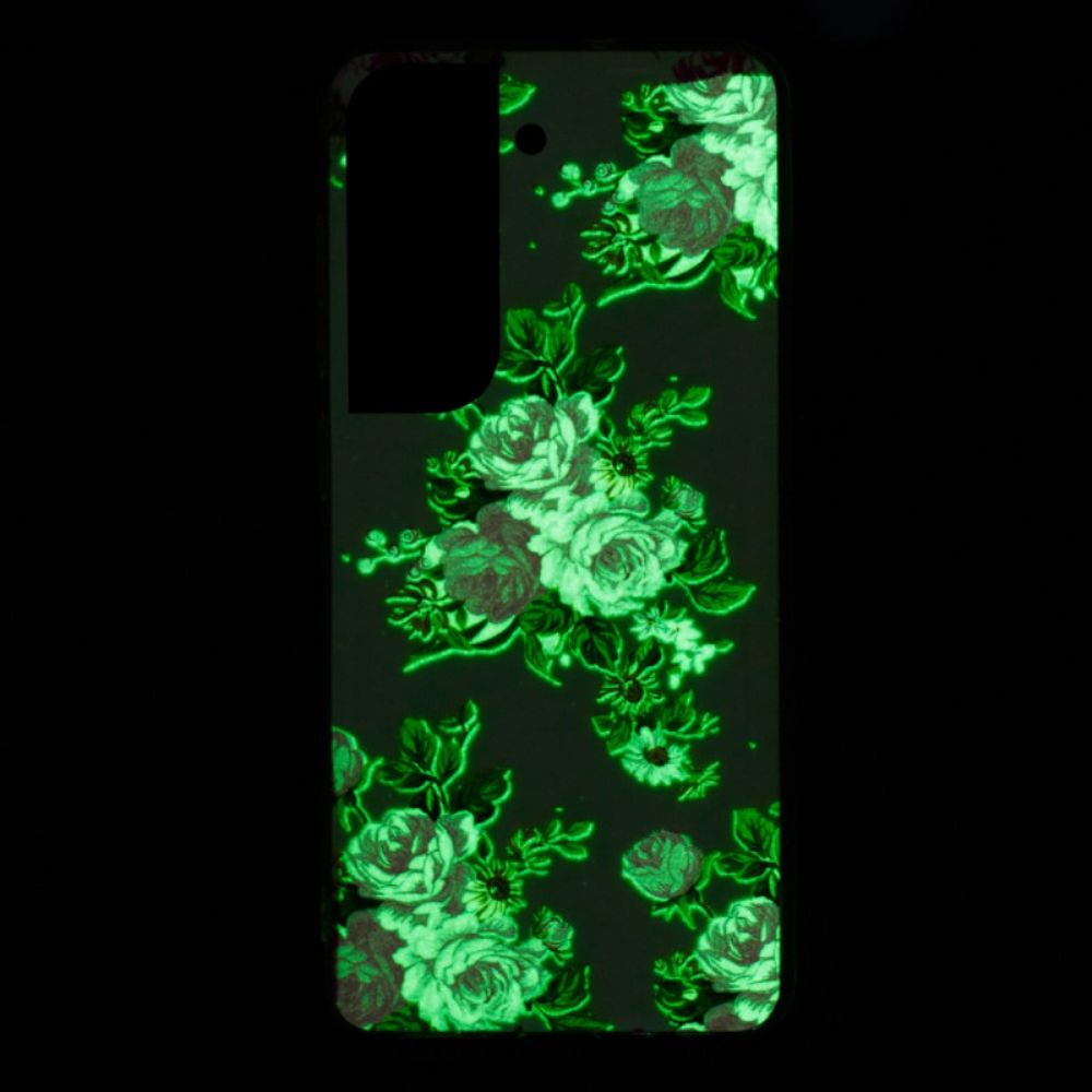 Hoesje voor Samsung Galaxy S22 5G Fluorescerende Vrijheidsbloemen