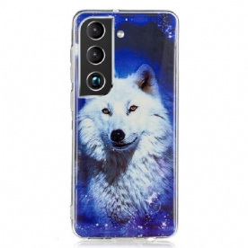 Hoesje voor Samsung Galaxy S22 5G Fluorescerende Wolf