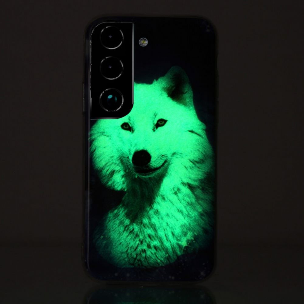 Hoesje voor Samsung Galaxy S22 5G Fluorescerende Wolf