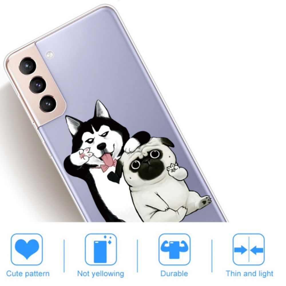 Hoesje voor Samsung Galaxy S22 5G Grappige Honden