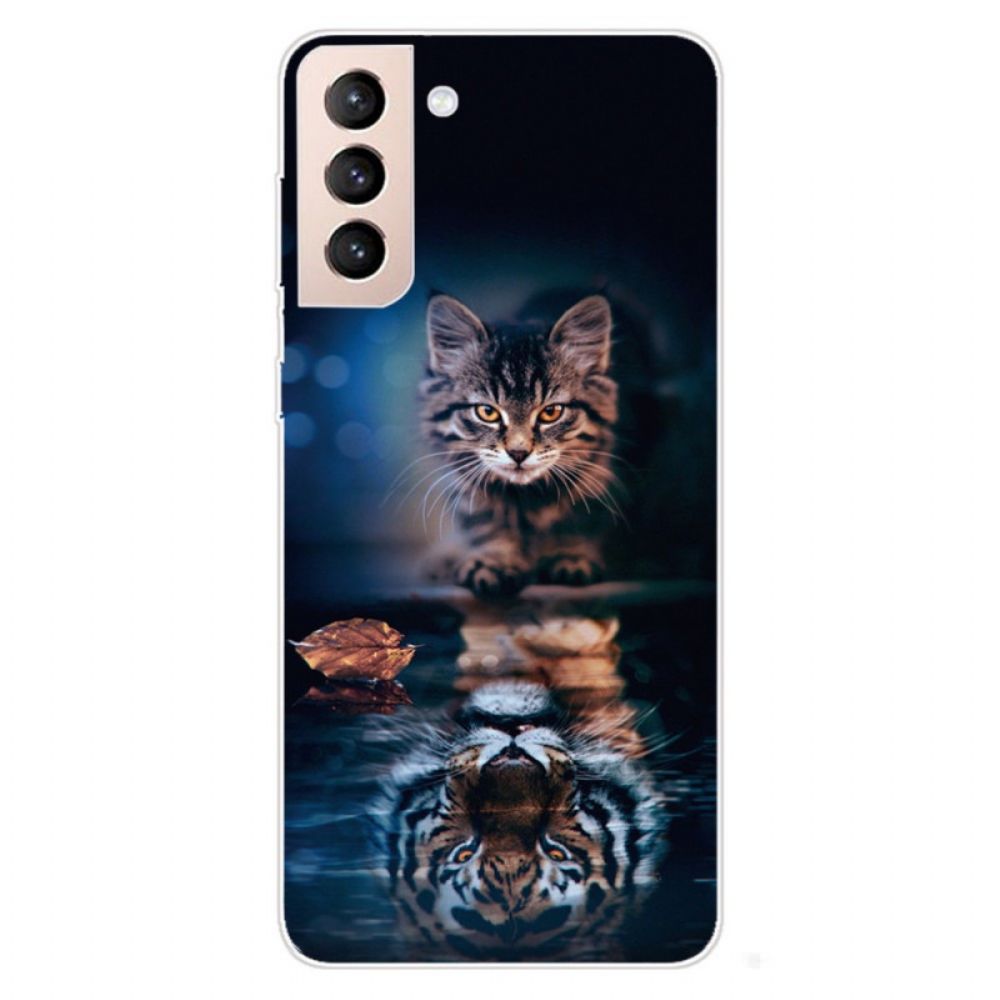 Hoesje voor Samsung Galaxy S22 5G Kattenreflectie