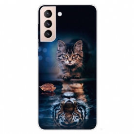 Hoesje voor Samsung Galaxy S22 5G Kattenreflectie