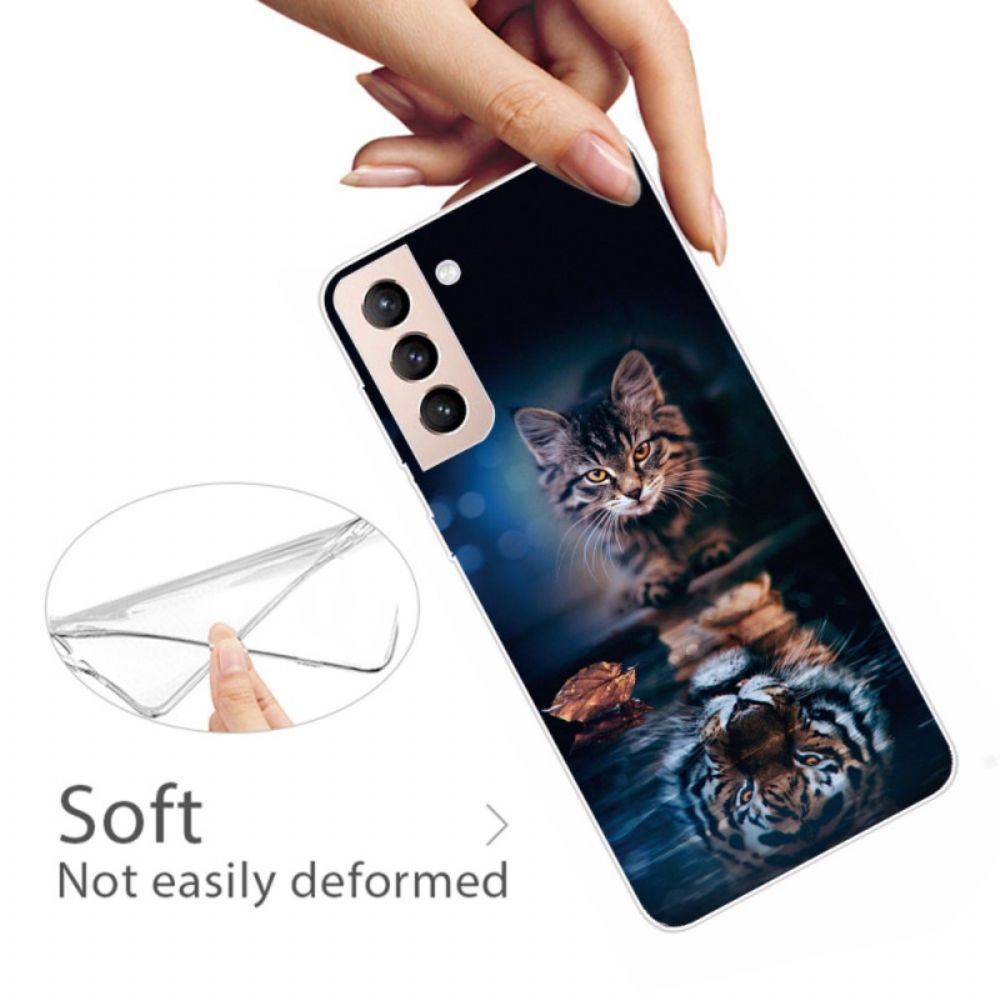 Hoesje voor Samsung Galaxy S22 5G Kattenreflectie