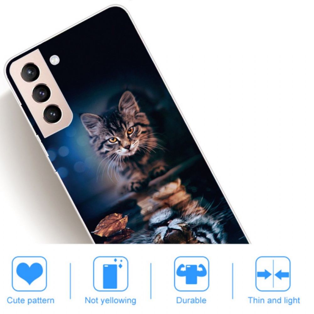 Hoesje voor Samsung Galaxy S22 5G Kattenreflectie