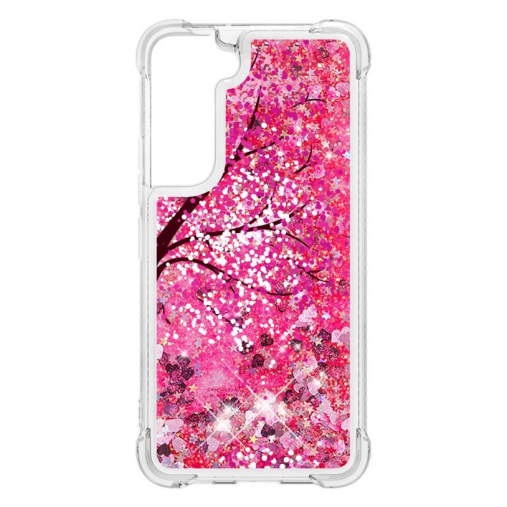 Hoesje voor Samsung Galaxy S22 5G Paillettenboom