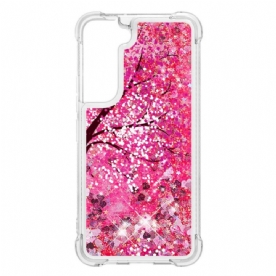 Hoesje voor Samsung Galaxy S22 5G Paillettenboom