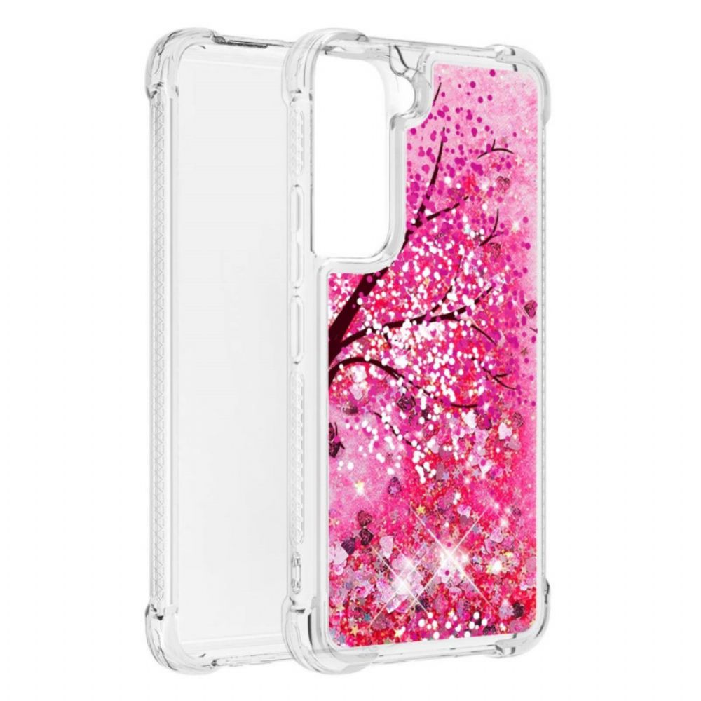 Hoesje voor Samsung Galaxy S22 5G Paillettenboom