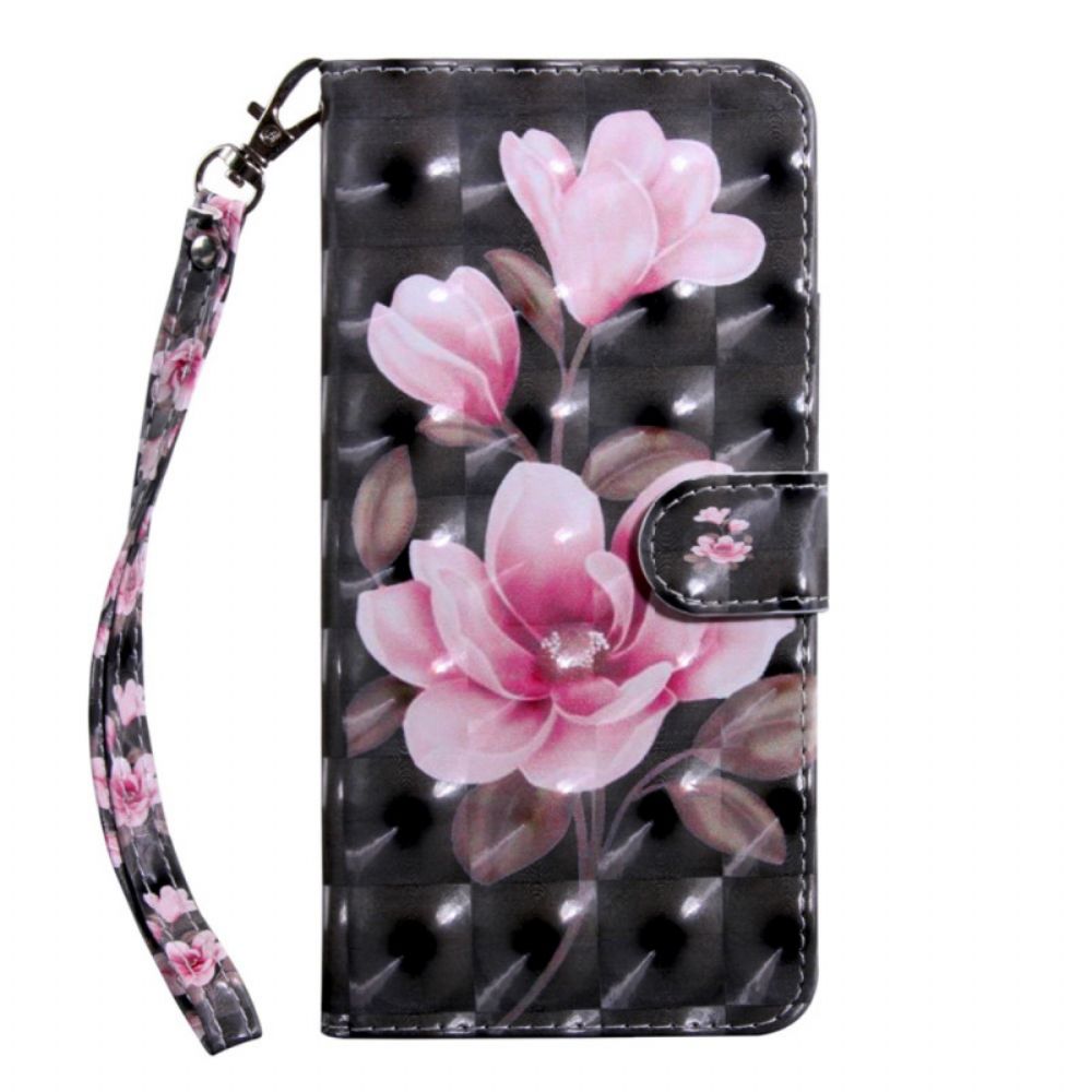 Leren Hoesje voor Samsung Galaxy S22 5G Bloesem Bloemen