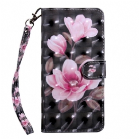 Leren Hoesje voor Samsung Galaxy S22 5G Bloesem Bloemen