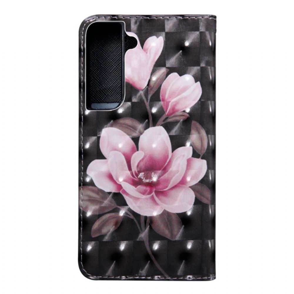 Leren Hoesje voor Samsung Galaxy S22 5G Bloesem Bloemen