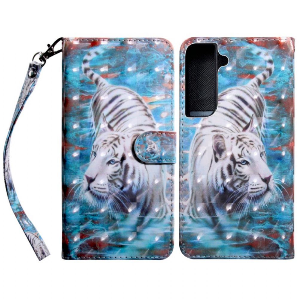 Leren Hoesje voor Samsung Galaxy S22 5G Lucien De Tijger