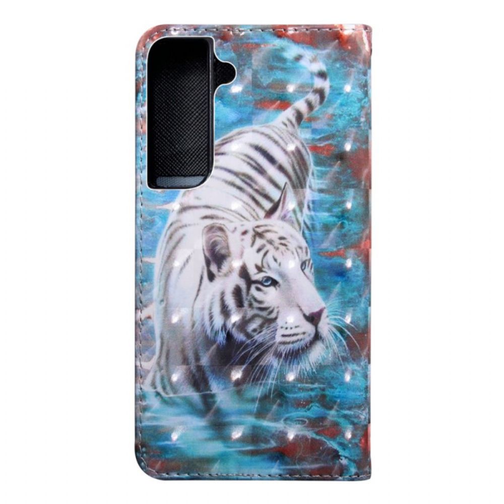 Leren Hoesje voor Samsung Galaxy S22 5G Lucien De Tijger