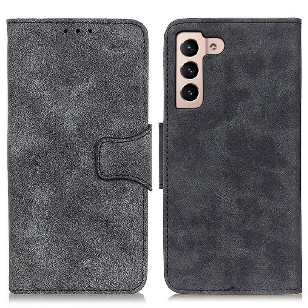 Leren Hoesje voor Samsung Galaxy S22 5G Vintage Splitleer