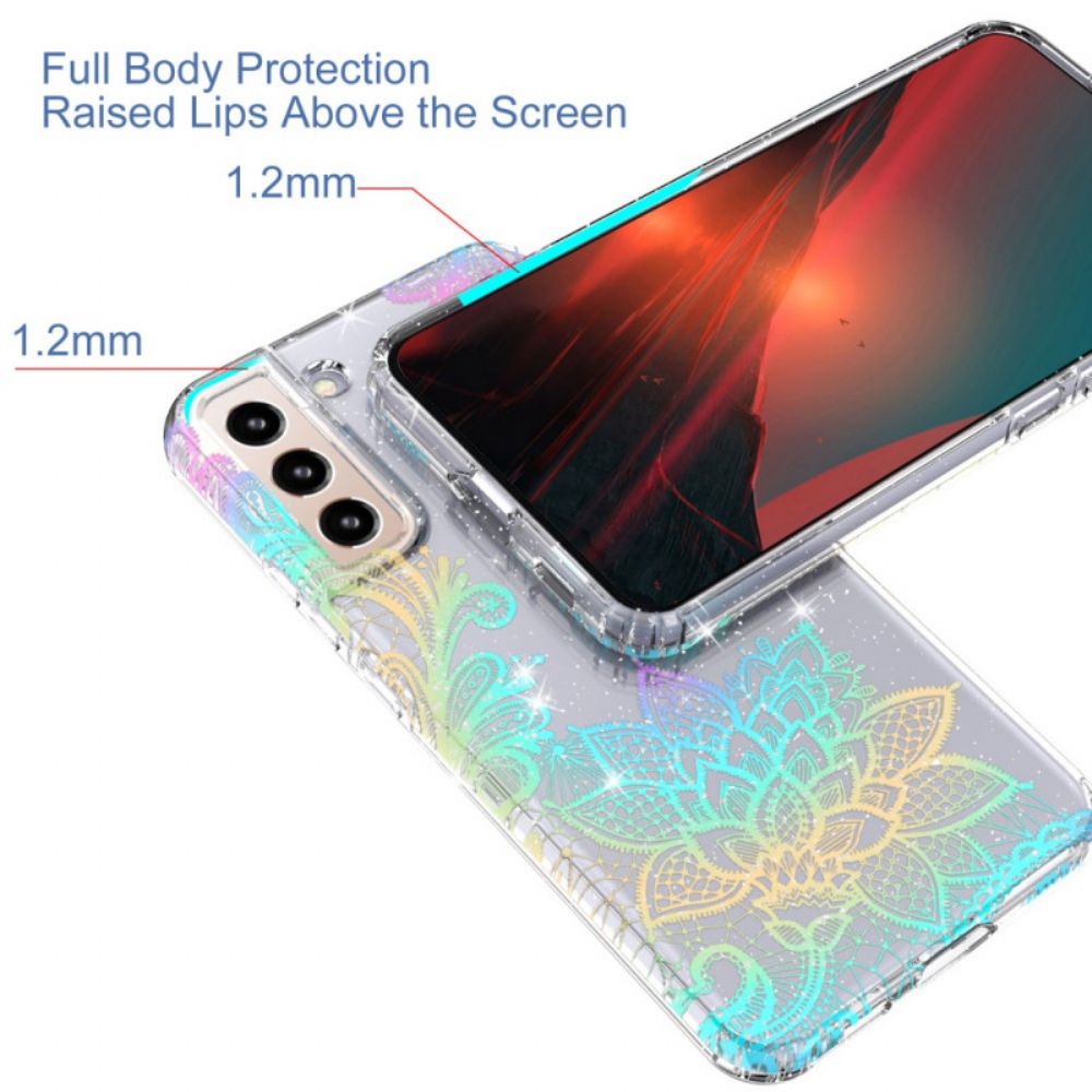 Telefoonhoesje voor Samsung Galaxy S22 5G Flexibele Siliconen Mandala