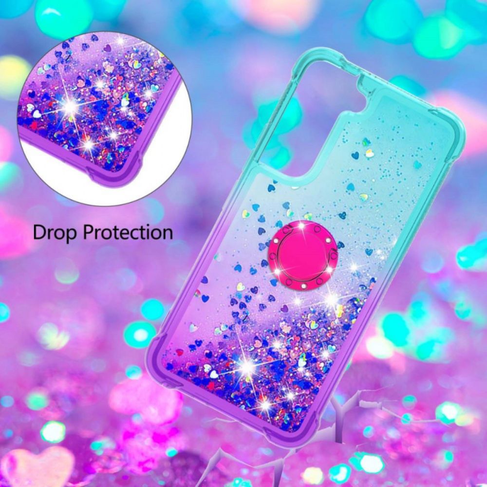 Telefoonhoesje voor Samsung Galaxy S22 5G Glitter Ring-ondersteuning