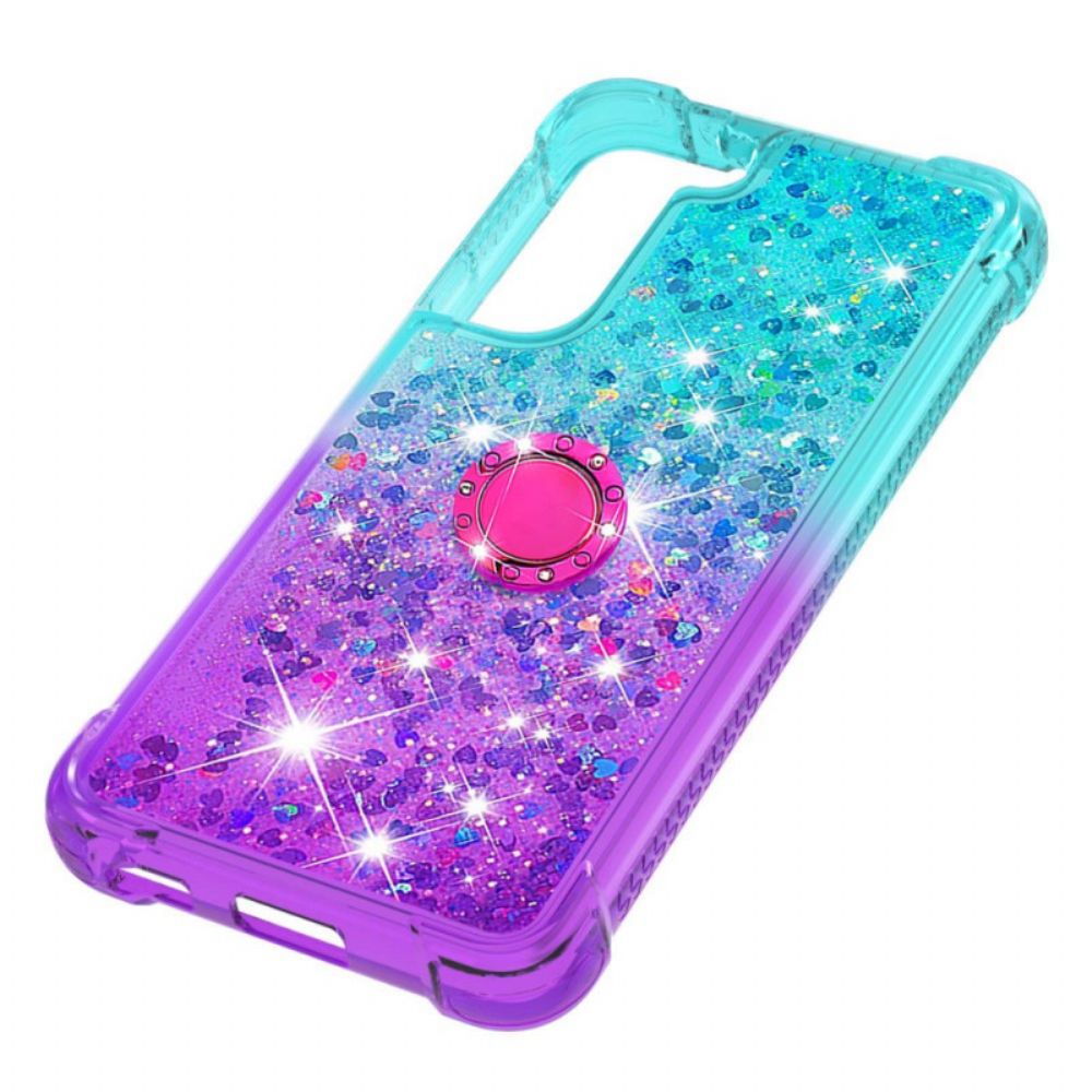 Telefoonhoesje voor Samsung Galaxy S22 5G Glitter Ring-ondersteuning