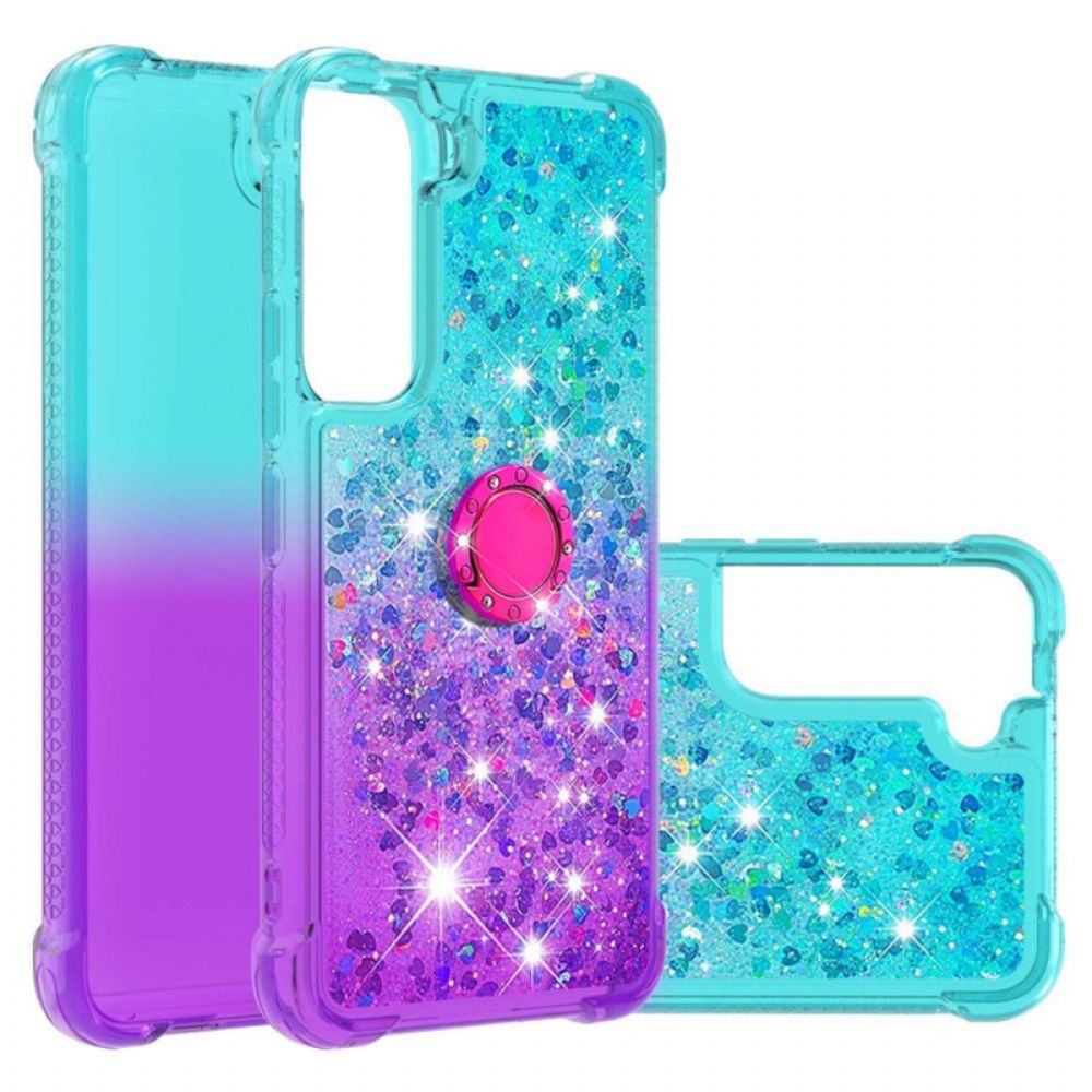 Telefoonhoesje voor Samsung Galaxy S22 5G Glitter Ring-ondersteuning