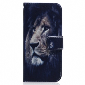 Flip Case voor Oppo Reno 8 Lite Droomende Leeuw