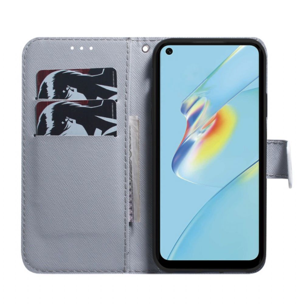 Flip Case voor Oppo Reno 8 Lite Droomende Leeuw