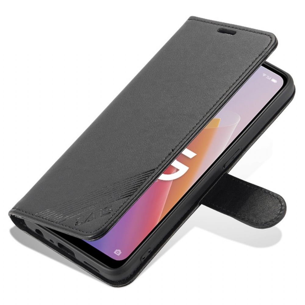 Folio-hoesje voor Oppo Reno 8 Lite Azns Lederen Stijl