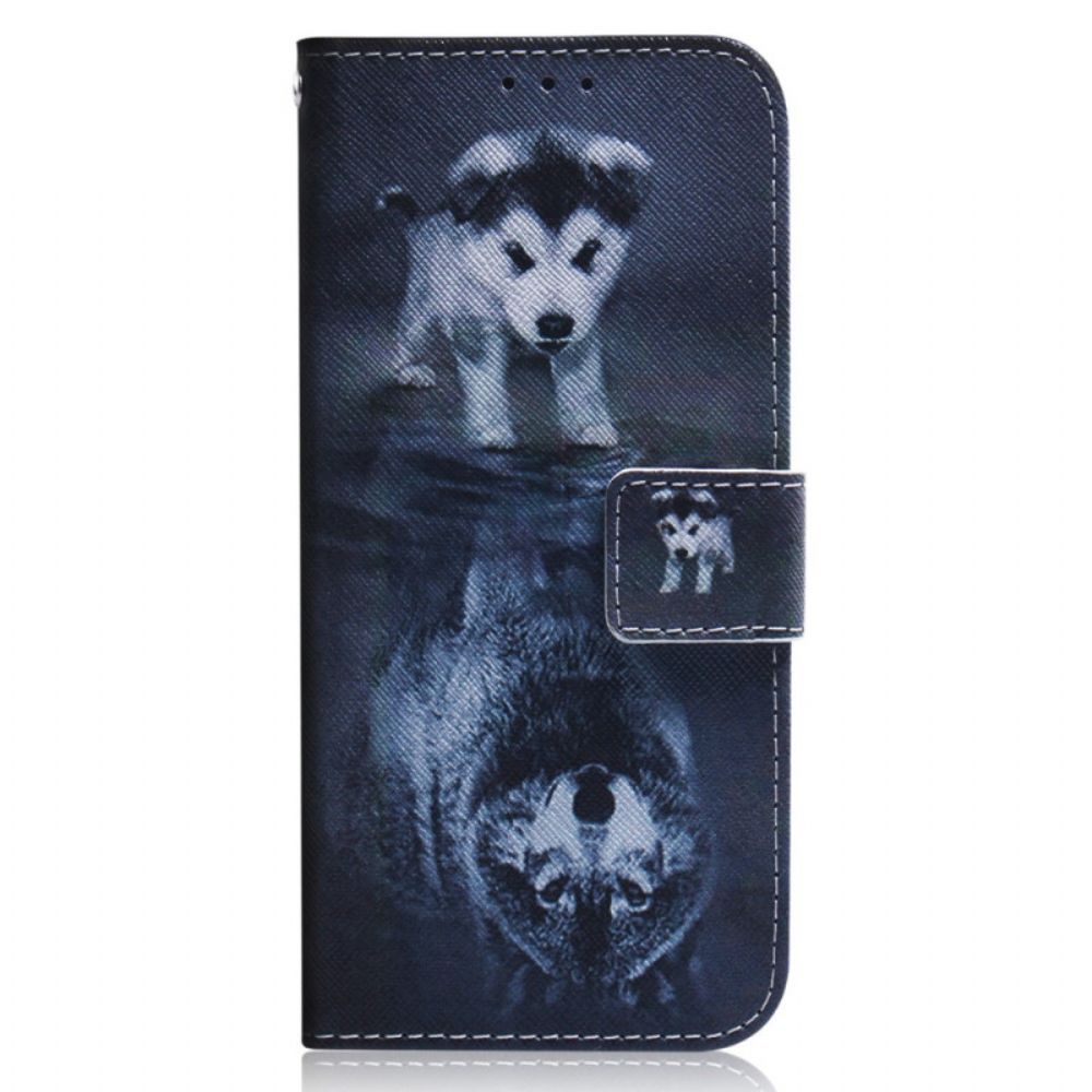 Folio-hoesje voor Oppo Reno 8 Lite Droom Van Puppy