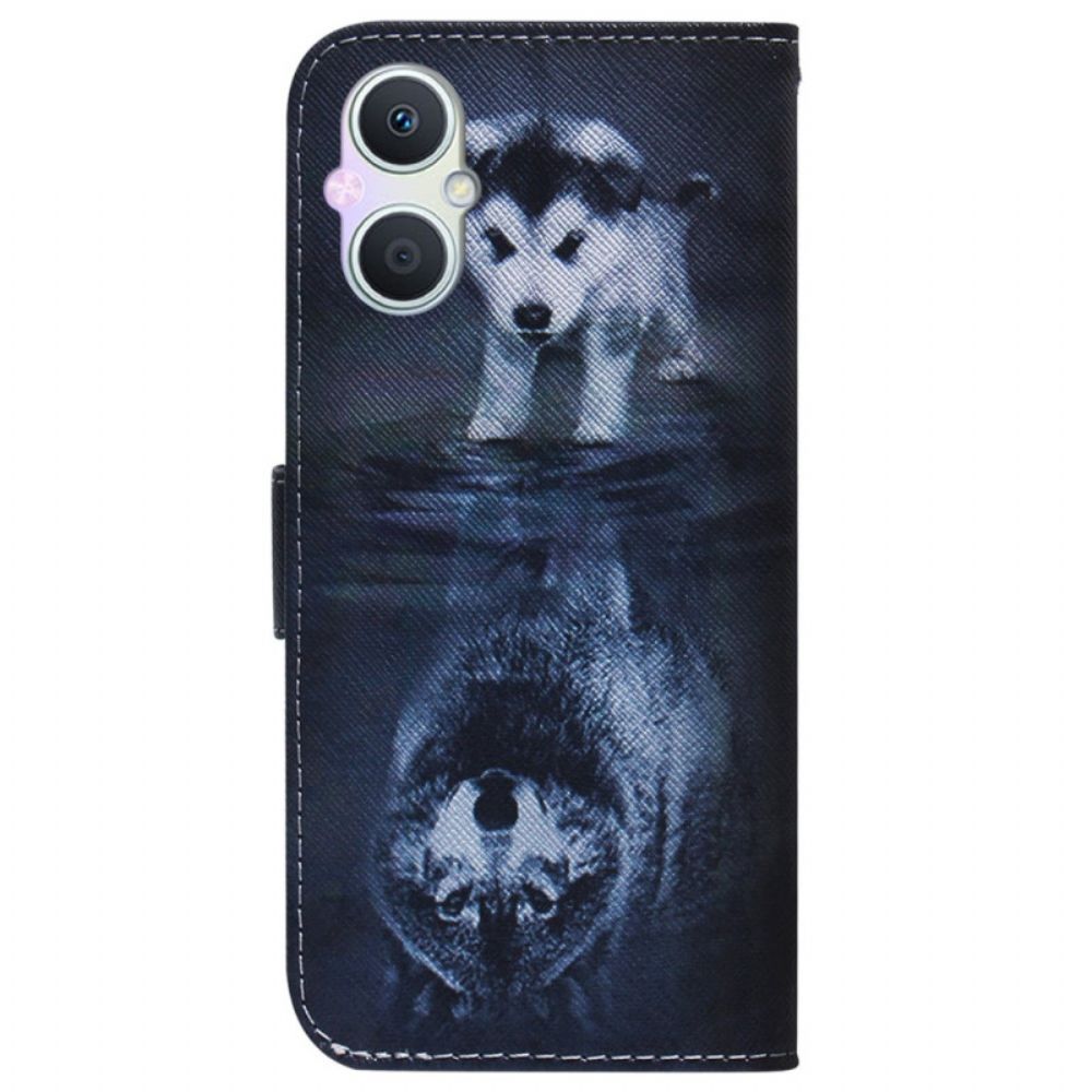 Folio-hoesje voor Oppo Reno 8 Lite Droom Van Puppy