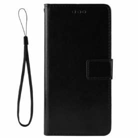 Folio-hoesje voor Oppo Reno 8 Lite Met Ketting Flashy Kunstleer Met Riem