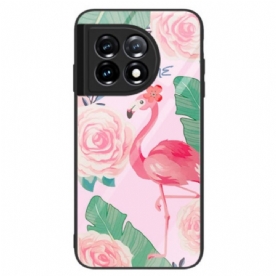 Hoesje voor OnePlus 11 5G Flamingo Gehard Glas