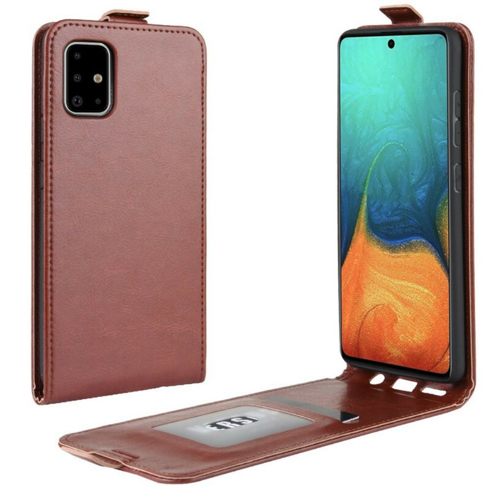 Flip Case voor Samsung Galaxy A71 Folio-hoesje Opvouwbaar Leereffect