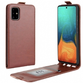 Flip Case voor Samsung Galaxy A71 Folio-hoesje Opvouwbaar Leereffect