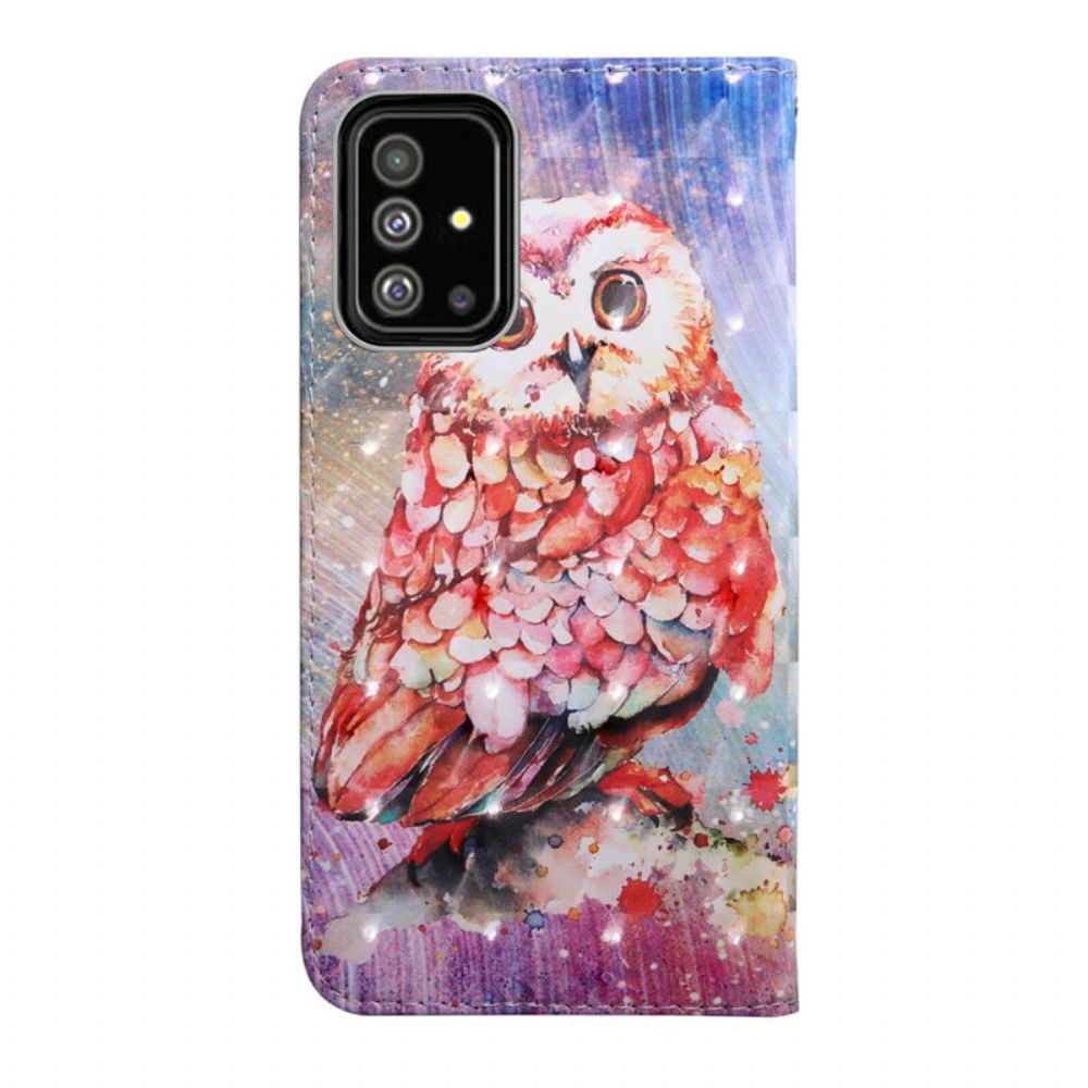 Flip Case voor Samsung Galaxy A71 Uil De Schilder