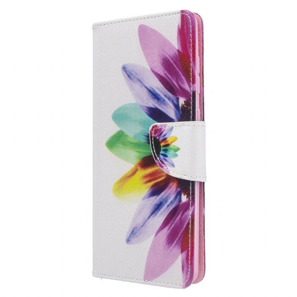 Folio-hoesje voor Samsung Galaxy A71 Aquarel Bloem