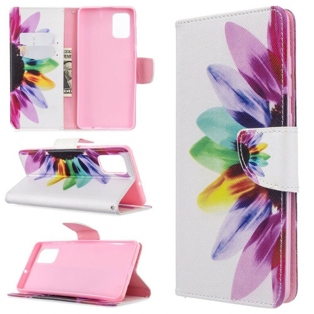 Folio-hoesje voor Samsung Galaxy A71 Aquarel Bloem