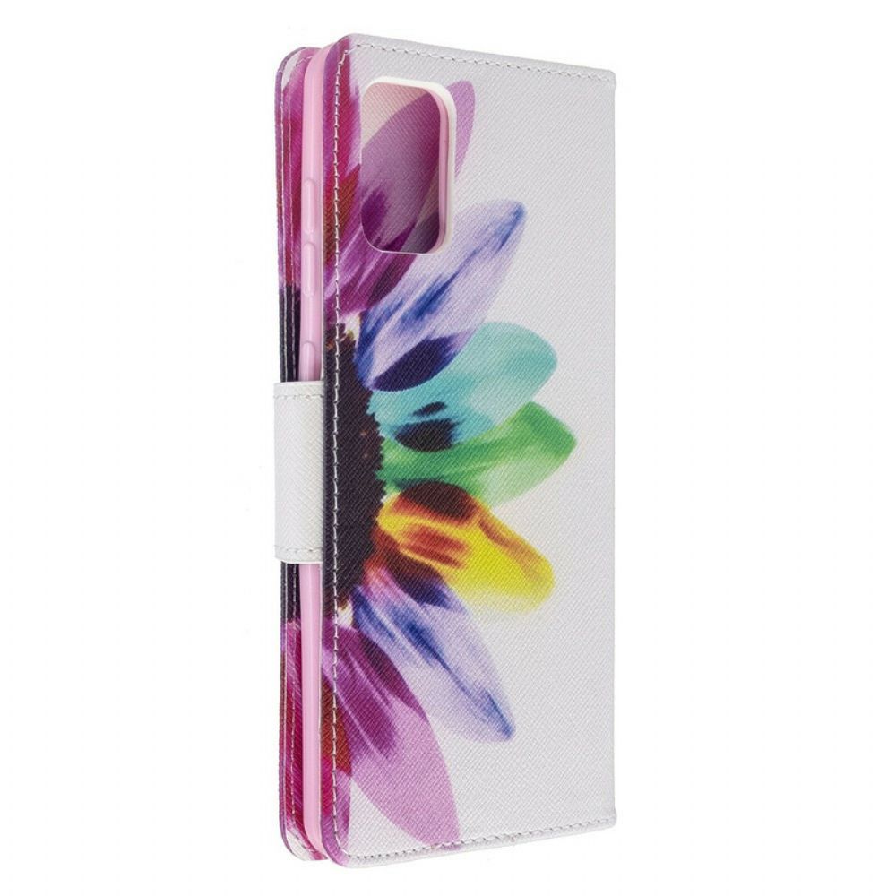 Folio-hoesje voor Samsung Galaxy A71 Aquarel Bloem