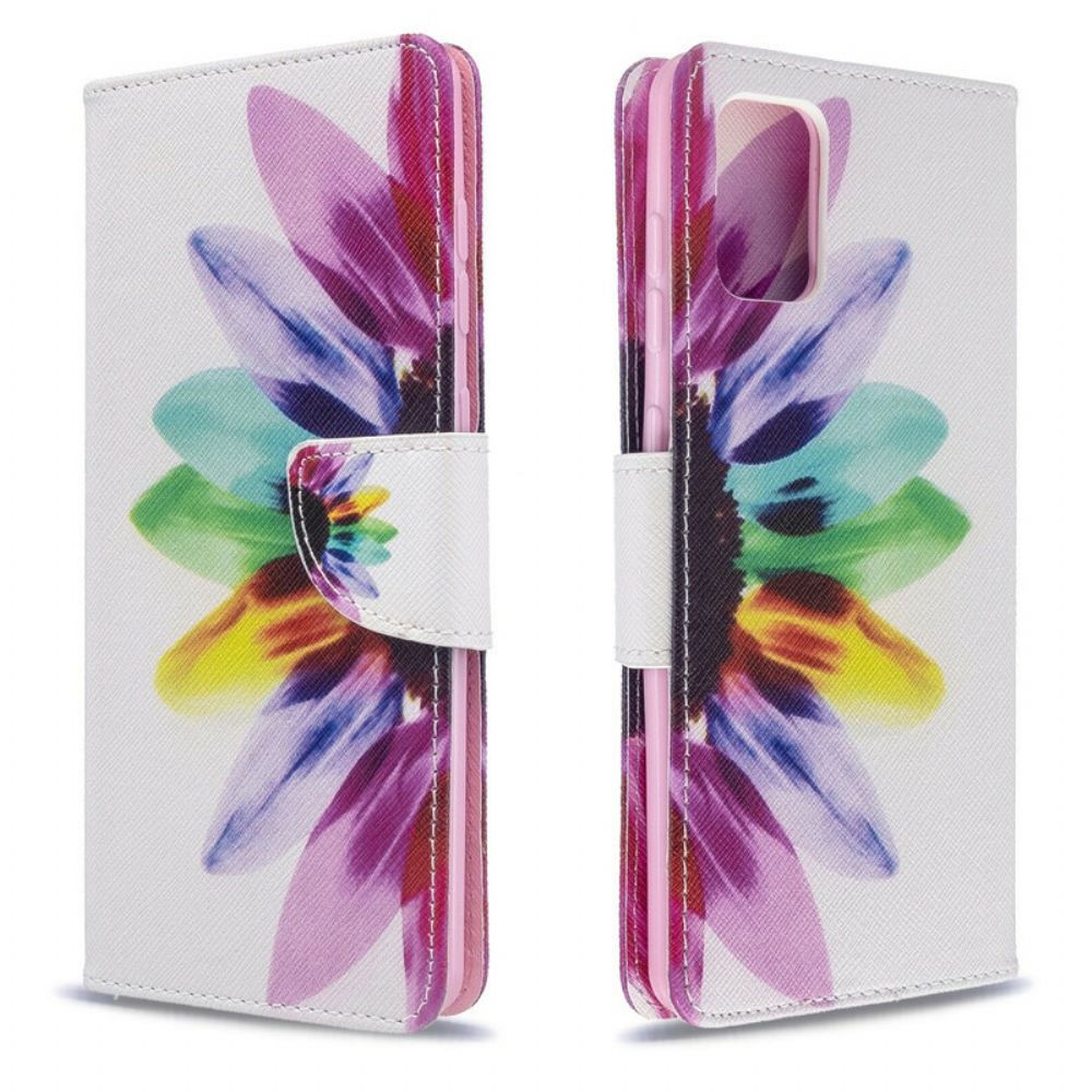 Folio-hoesje voor Samsung Galaxy A71 Aquarel Bloem