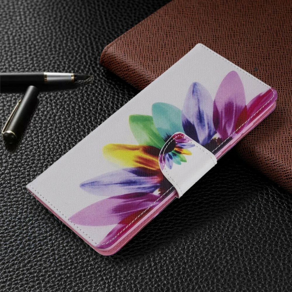 Folio-hoesje voor Samsung Galaxy A71 Aquarel Bloem