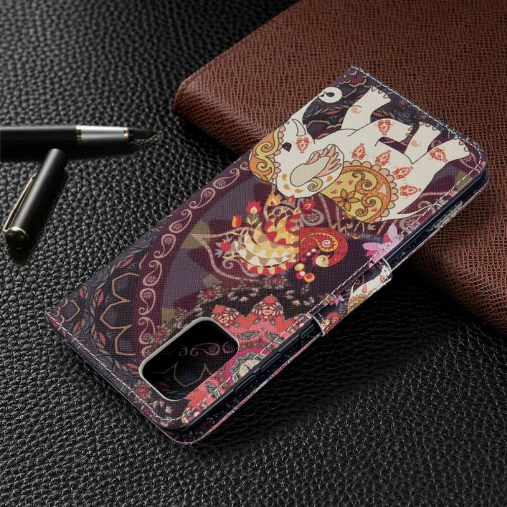 Folio-hoesje voor Samsung Galaxy A71 Indische Olifant