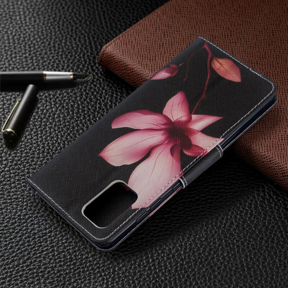 Folio-hoesje voor Samsung Galaxy A71 Roze Bloem