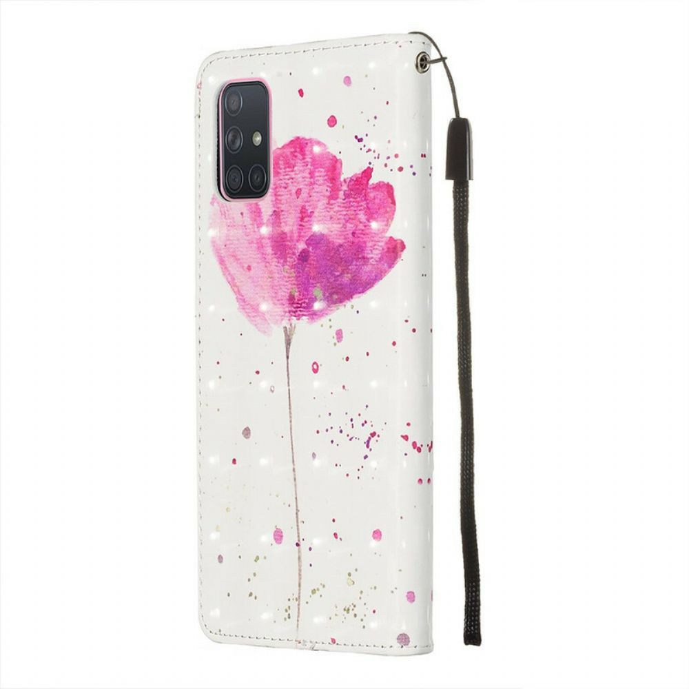 Hoesje Folio-hoesje voor Samsung Galaxy A71 Aquarel Halster