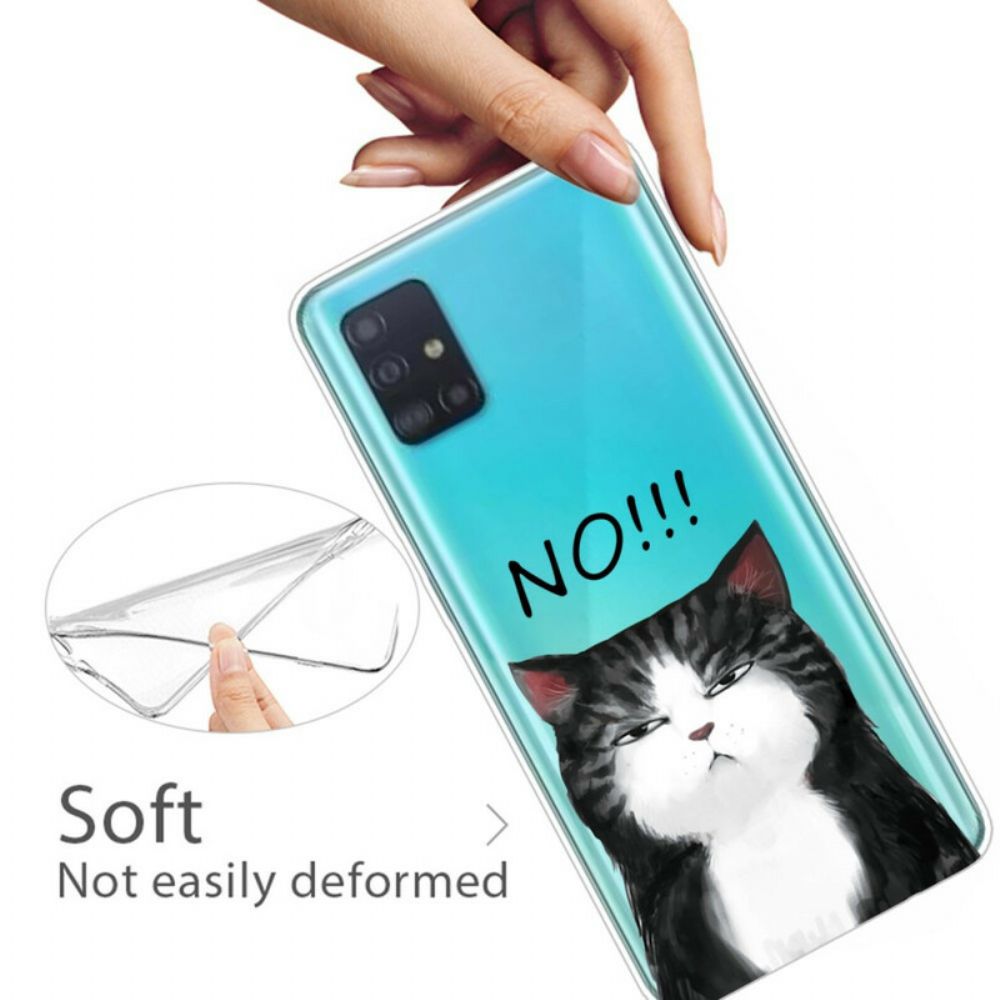 Hoesje voor Samsung Galaxy A71 De Kat Die Nee Zegt