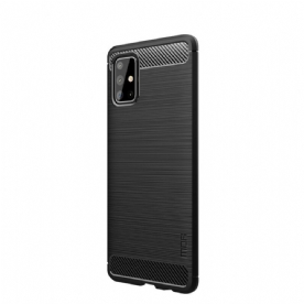 Hoesje voor Samsung Galaxy A71 Mofi Geborstelde Koolstofvezel