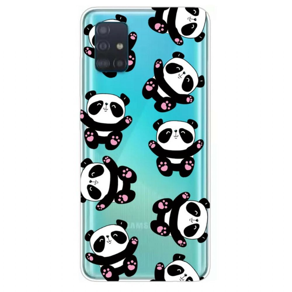 Hoesje voor Samsung Galaxy A71 Top Panda's Leuk