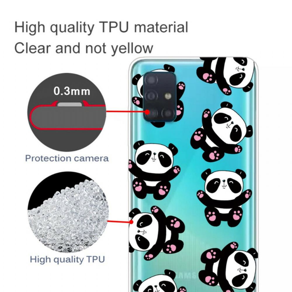 Hoesje voor Samsung Galaxy A71 Top Panda's Leuk