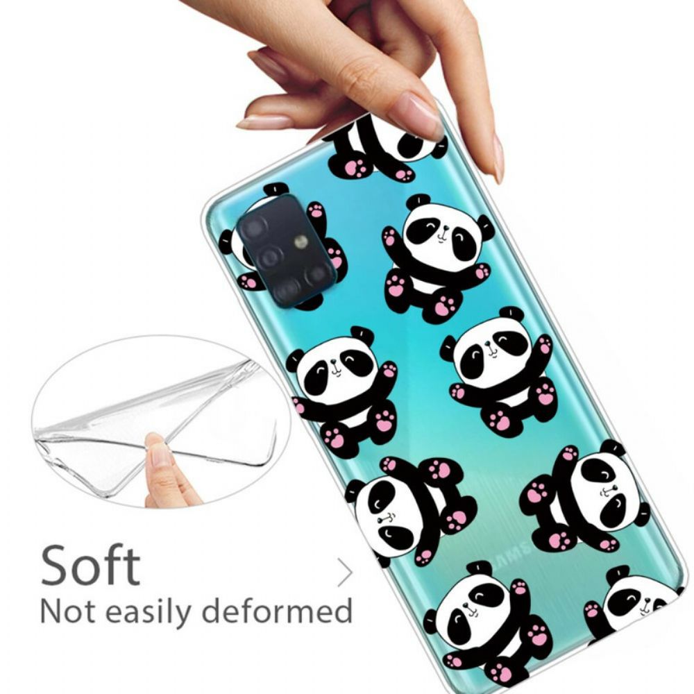 Hoesje voor Samsung Galaxy A71 Top Panda's Leuk