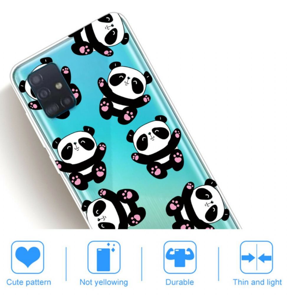 Hoesje voor Samsung Galaxy A71 Top Panda's Leuk