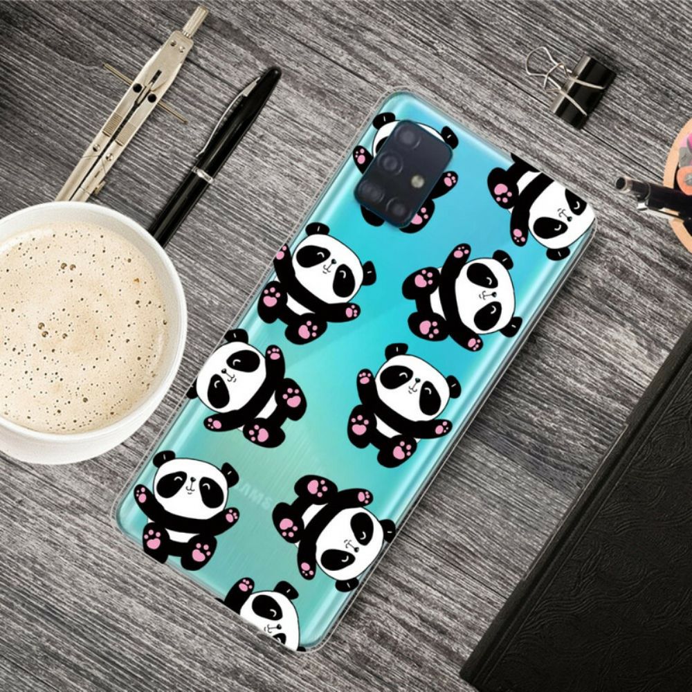 Hoesje voor Samsung Galaxy A71 Top Panda's Leuk