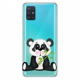 Hoesje voor Samsung Galaxy A71 Transparante Verdrietige Panda